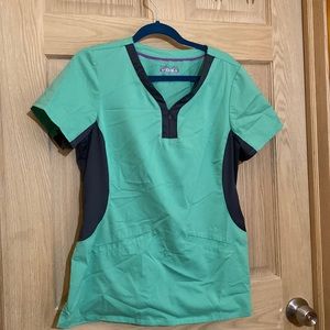 Purple label yoga scrub top